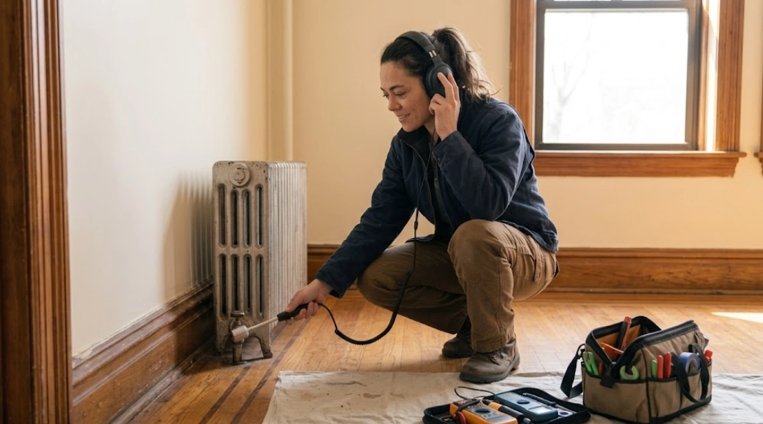 Electronic diagnostics and moisture testing for sump pump repair Far Rockaway Queens